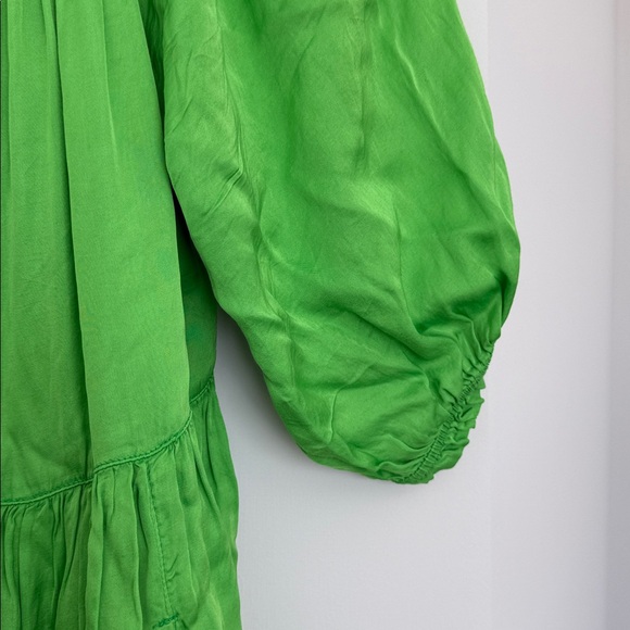 Raquel Allegra Lily Pleated Dress in Green Apple Size S - Picture 5 of 8